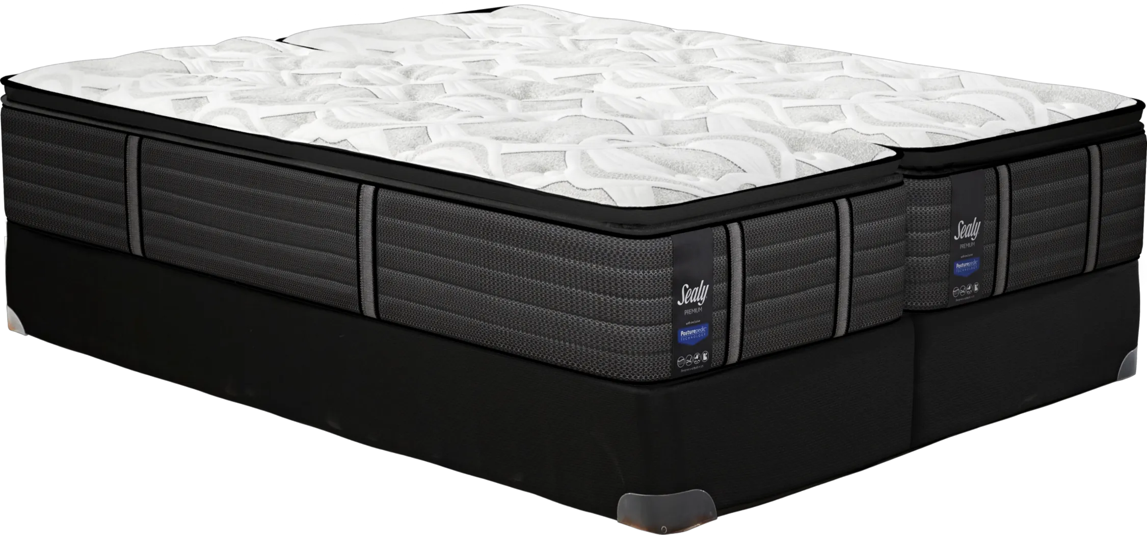 Sealy Premium Sunset Key Low Profile Split King Mattress Set