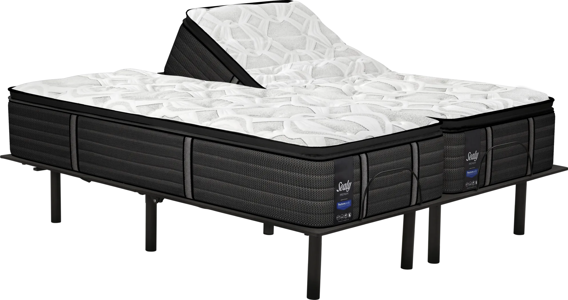 Sealy Premium Sunset Key Split King Mattress with Reverie O200 Adjustable Base - Thumbnail - Image 1