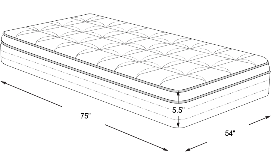Dimension Image. Please refer to the Dimension Tab on this page for dimension details.