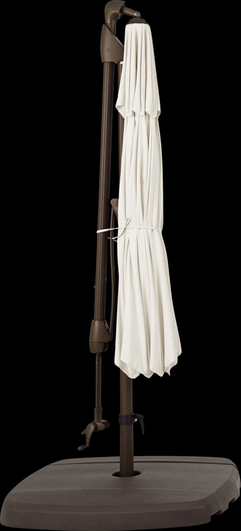 Seaport 10' Octagon Natural Outdoor Cantilever Umbrella with Base and Stand - Thumbnail - Image 4