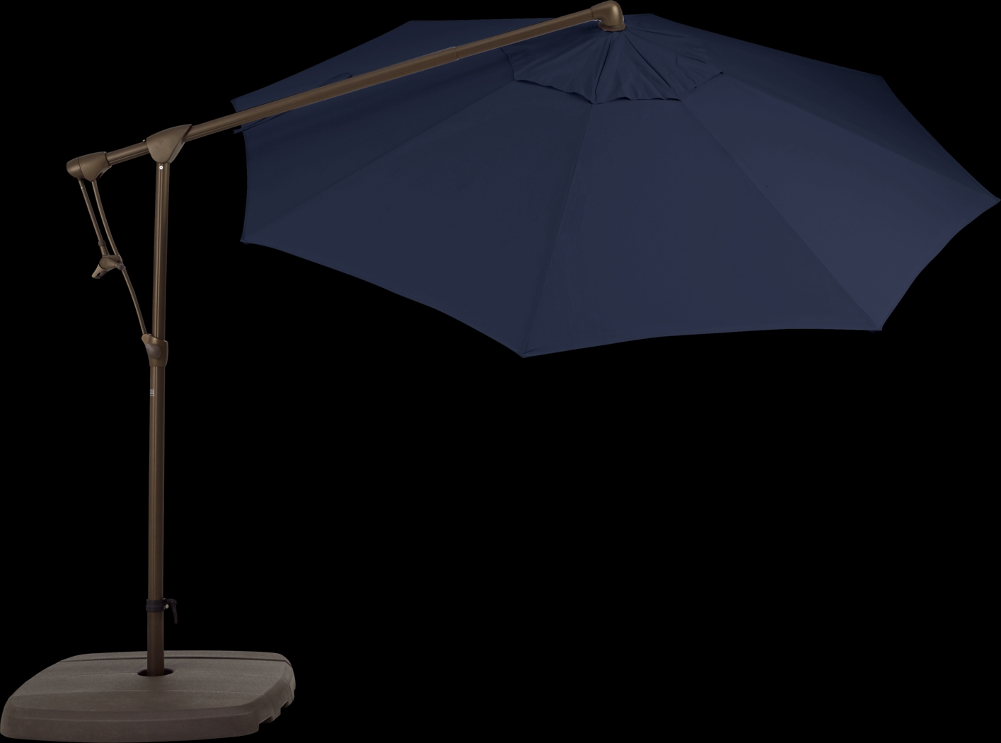 Seaport 10' Octagon Navy Outdoor Cantilever Umbrella with Base and Stand - Thumbnail - Image 3