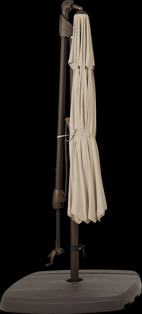 Seaport 10' Octagon Stone Outdoor Cantilever Umbrella with Base and Stand - Thumbnail - Image 4