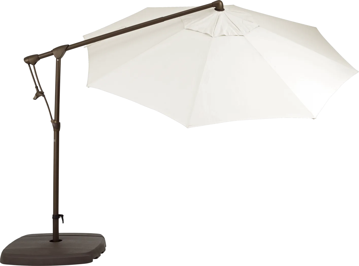 Seaport 10' Octagon Vanilla Outdoor Cantilever Umbrella with Base and Stand - Thumbnail - Image 3