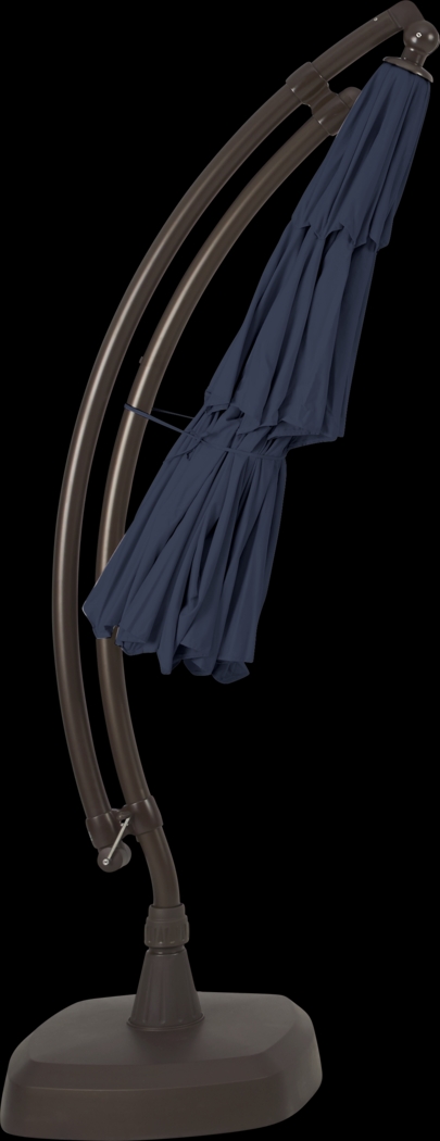 La Mesa Cove 11' Octagon Navy Outdoor Cantilever Umbrella with Base and Stand - Thumbnail - Image 4