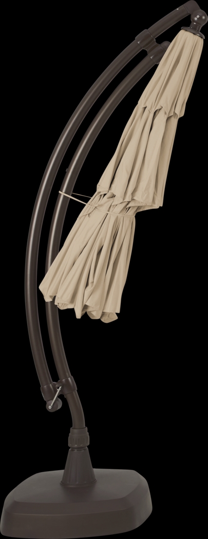 La Mesa Cove 11' Octagon Stone Outdoor Cantilever Umbrella with Base and Stand - Thumbnail - Image 4