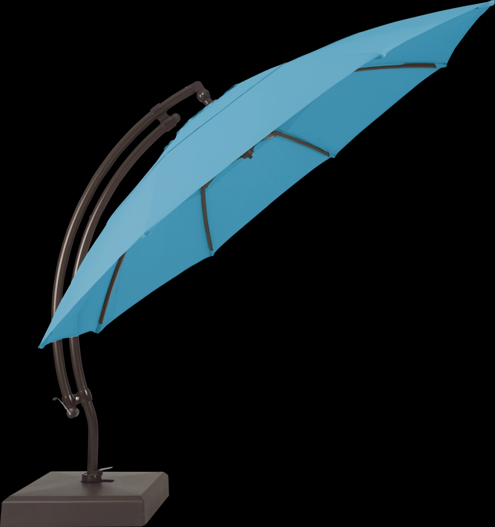 La Mesa Cove 13' Aruba Outdoor Curve Cantilever Umbrella with Base and Stand - Thumbnail - Image 3