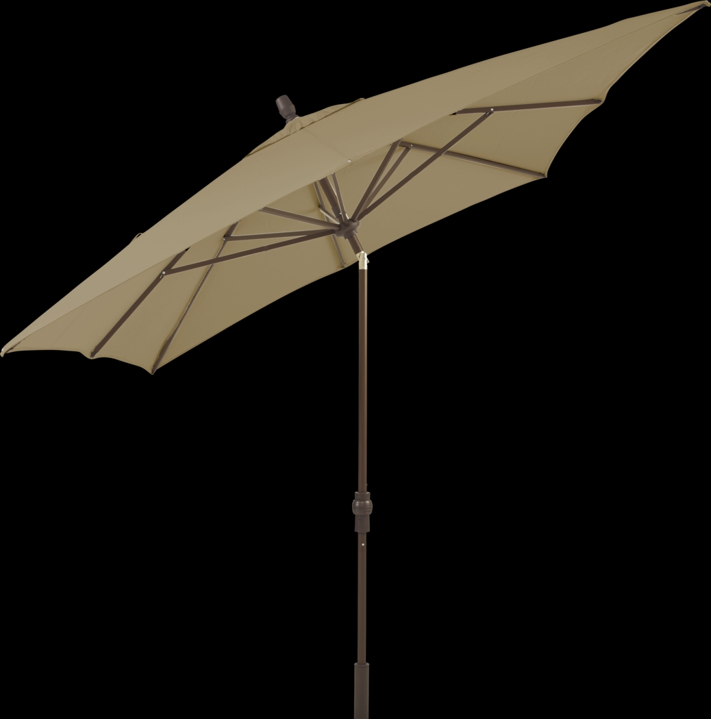 Seaport 8 x 10 Rectangle Heather Beige Outdoor Umbrella - Thumbnail - Image 2