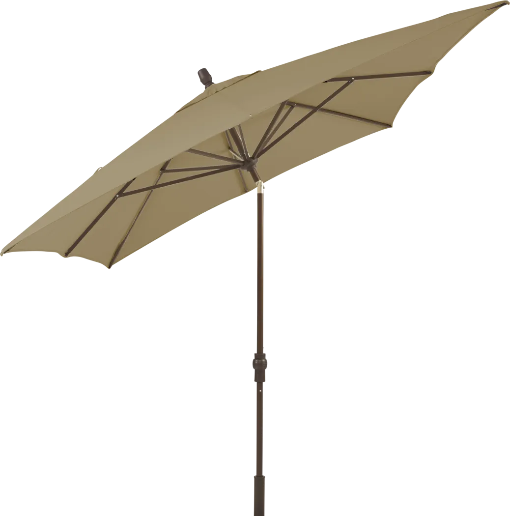 Seaport 8 x 10 Rectangle Heather Beige Outdoor Umbrella with Drumlin Vega Light - Thumbnail - Image 2