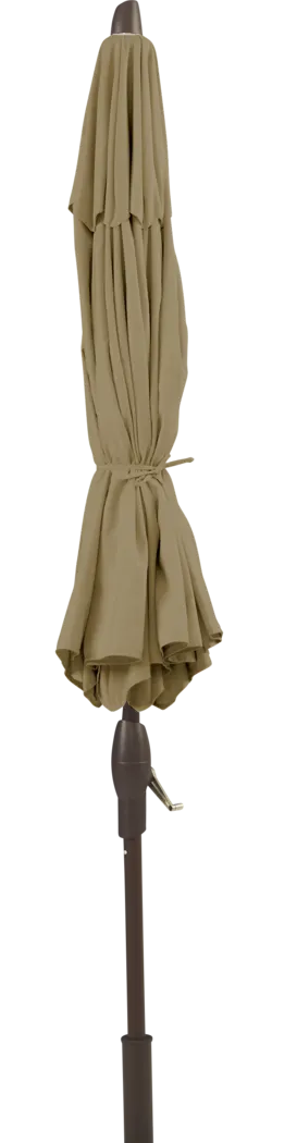 Seaport 9' Octagon Heather Beige Outdoor Umbrella with Drumlin Vega Light - Thumbnail - Image 3