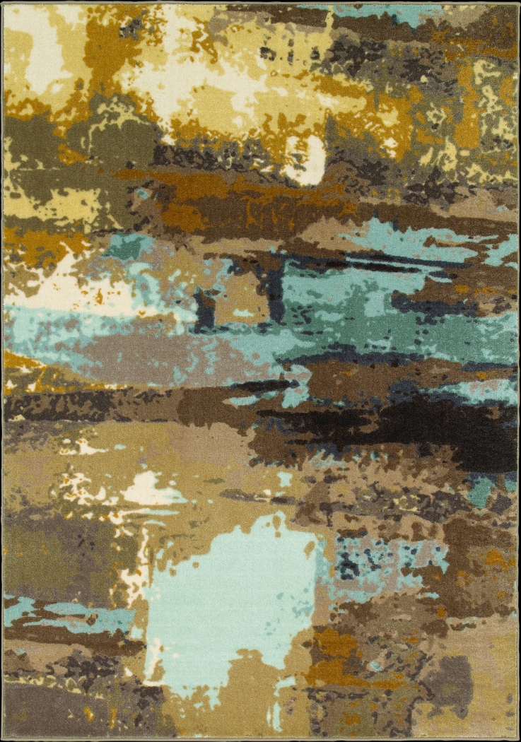 Seaside Abstract Blue 7'10 x 10' Rug - Thumbnail - Image 1