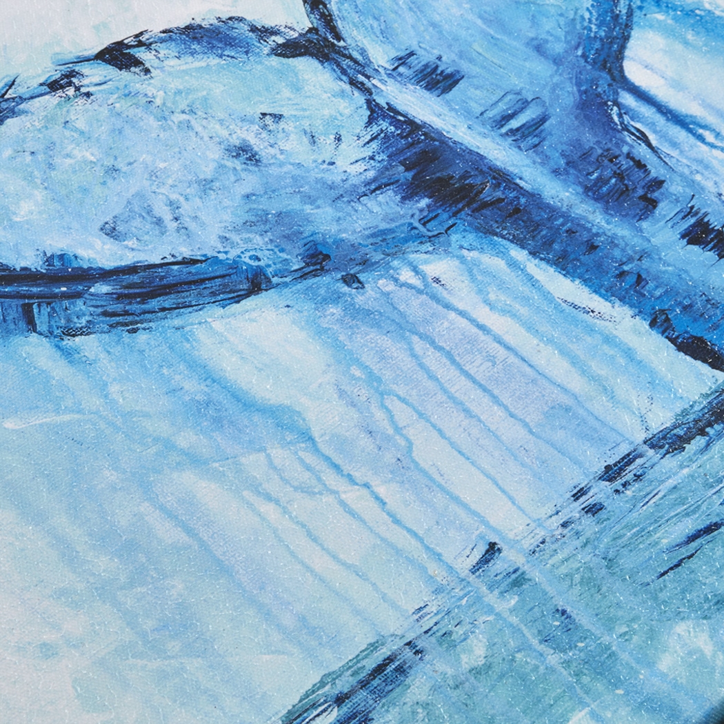 Seaside Glimpse Blue Artwork, Set of 4 - Thumbnail - Image 4