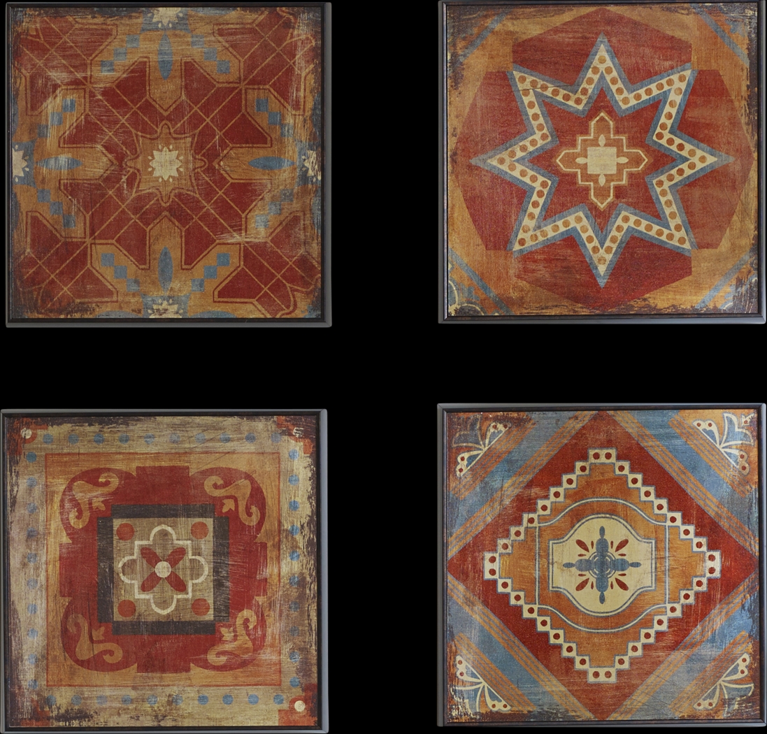 Seatac Red Gel Coated Deco Box 4 Piece Artwork Set - Thumbnail - Image 1