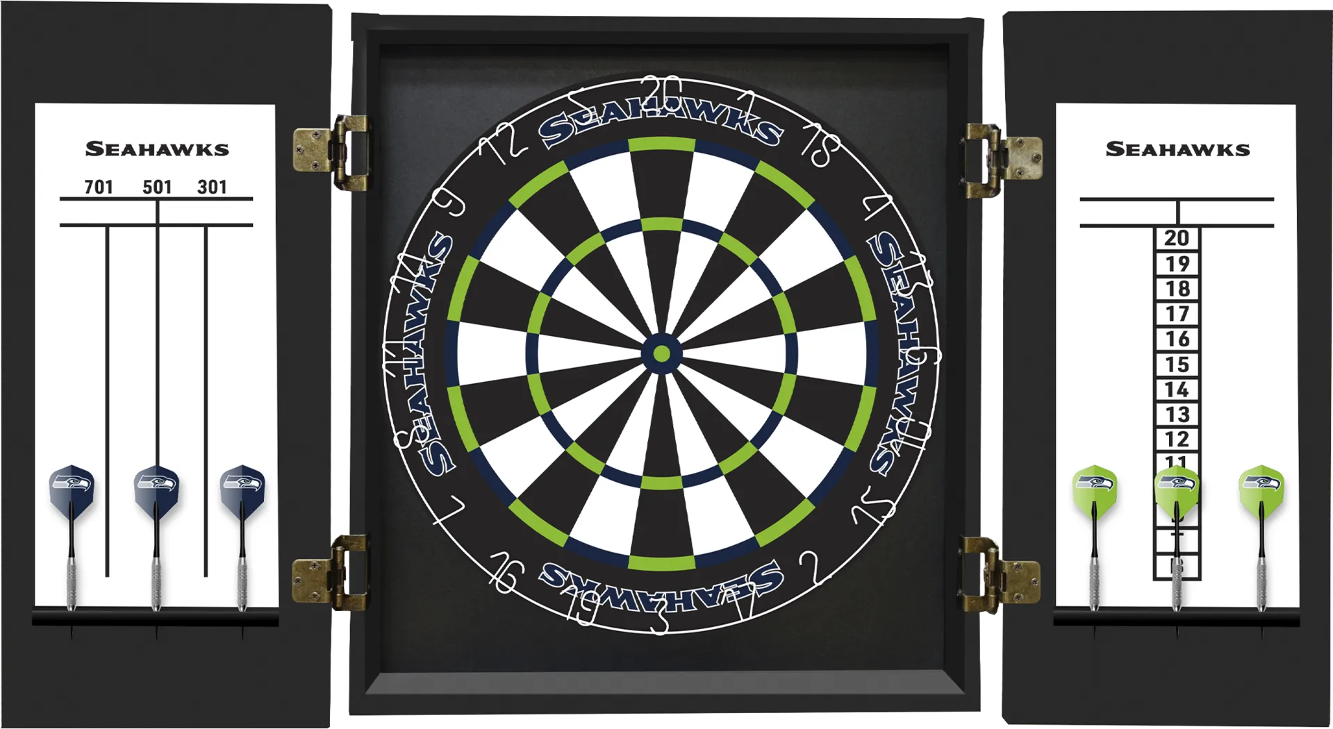 Seattle Seahawks Black Dartboard Set - Image 3