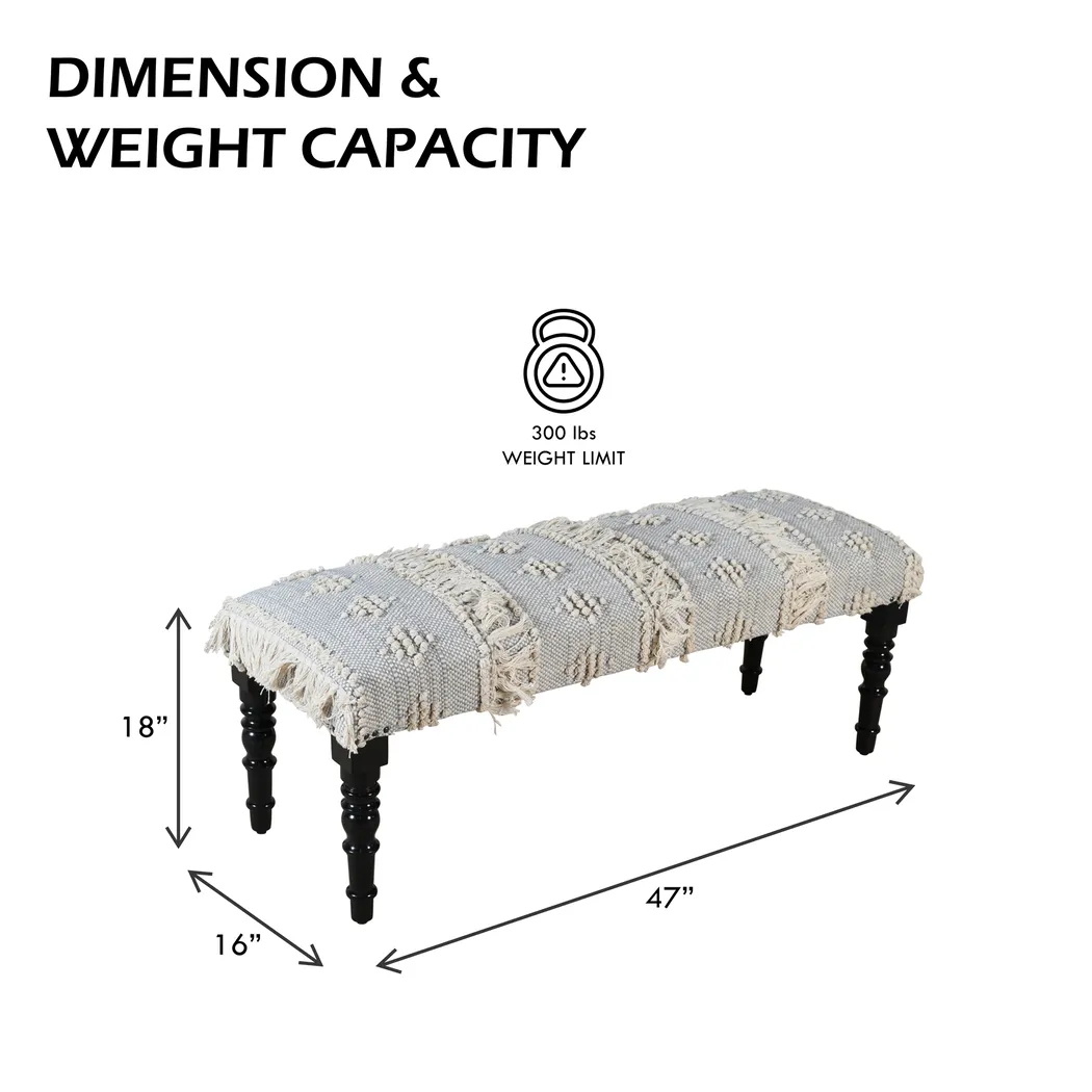 Sebaso Gray/Cream Bench - Image 9