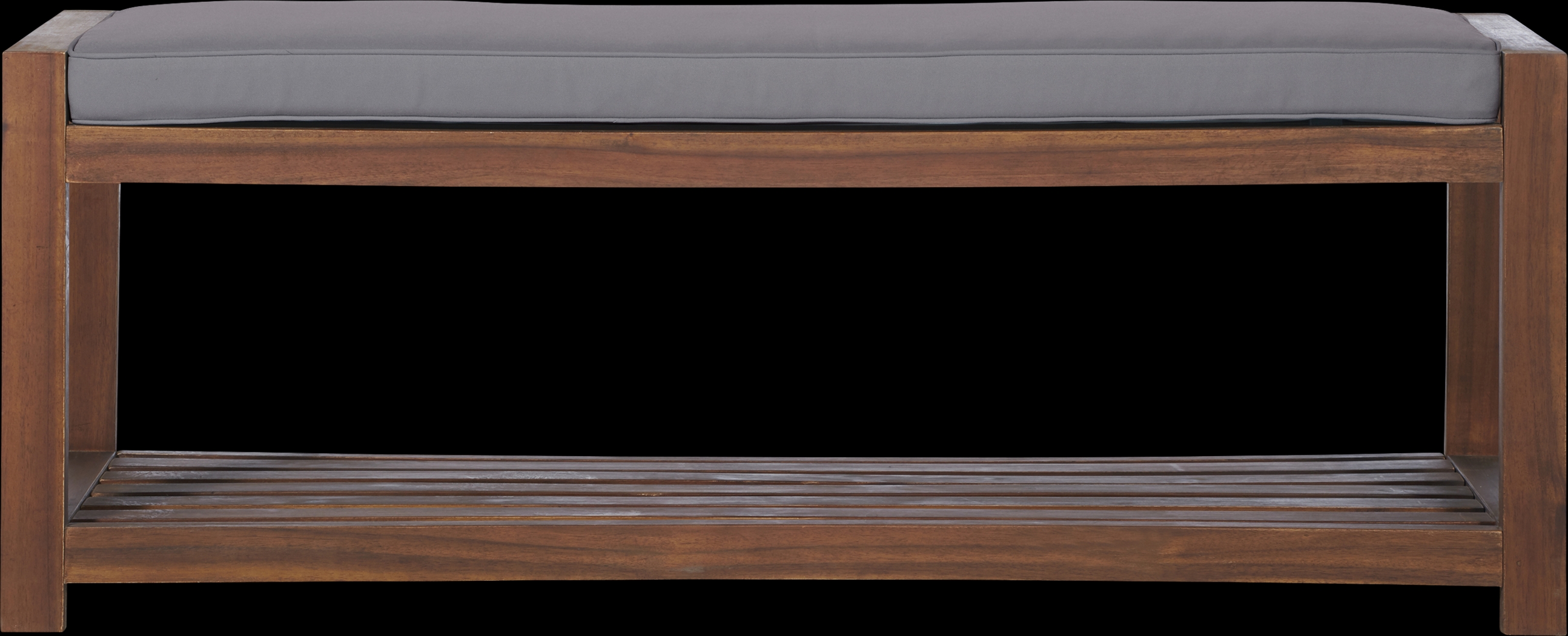 Sebbins Dark Brown/Gray Outdoor Dining Bench - Thumbnail - Image 3