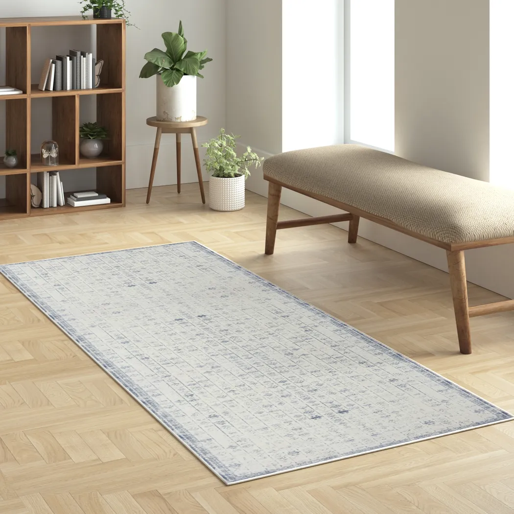 Secka Blue 2' x 5' Runner Rug - Thumbnail - Image 2