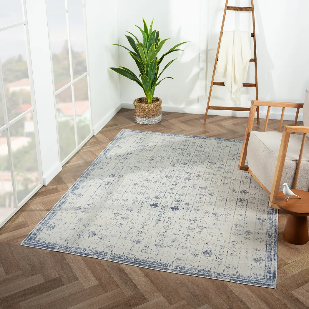 Secka Blue 5'3 x 7' Rug - Thumbnail - Image 3
