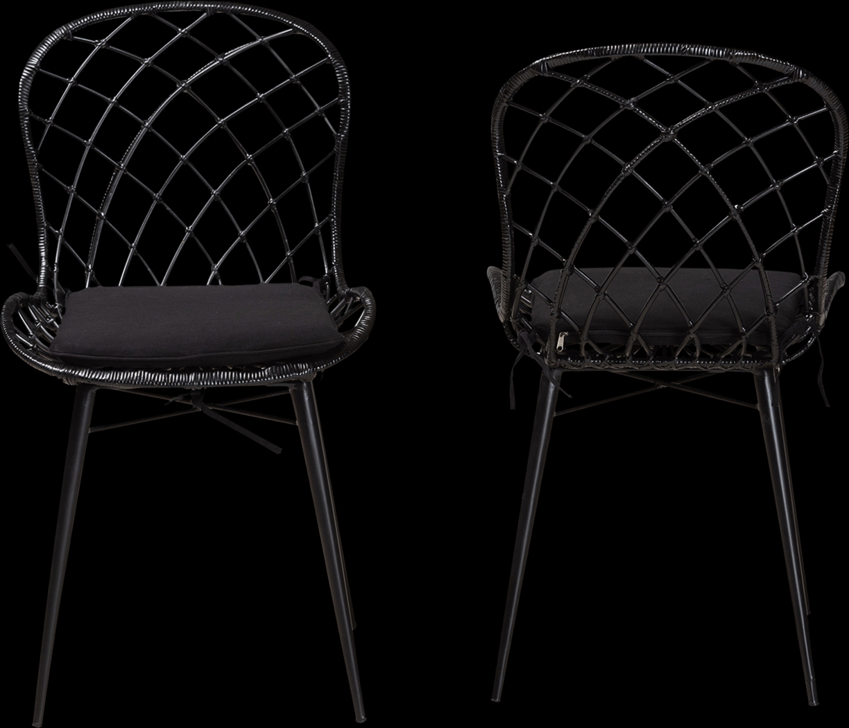 Seconset Black Dining Chair, Set of 2 - Thumbnail - Image 3
