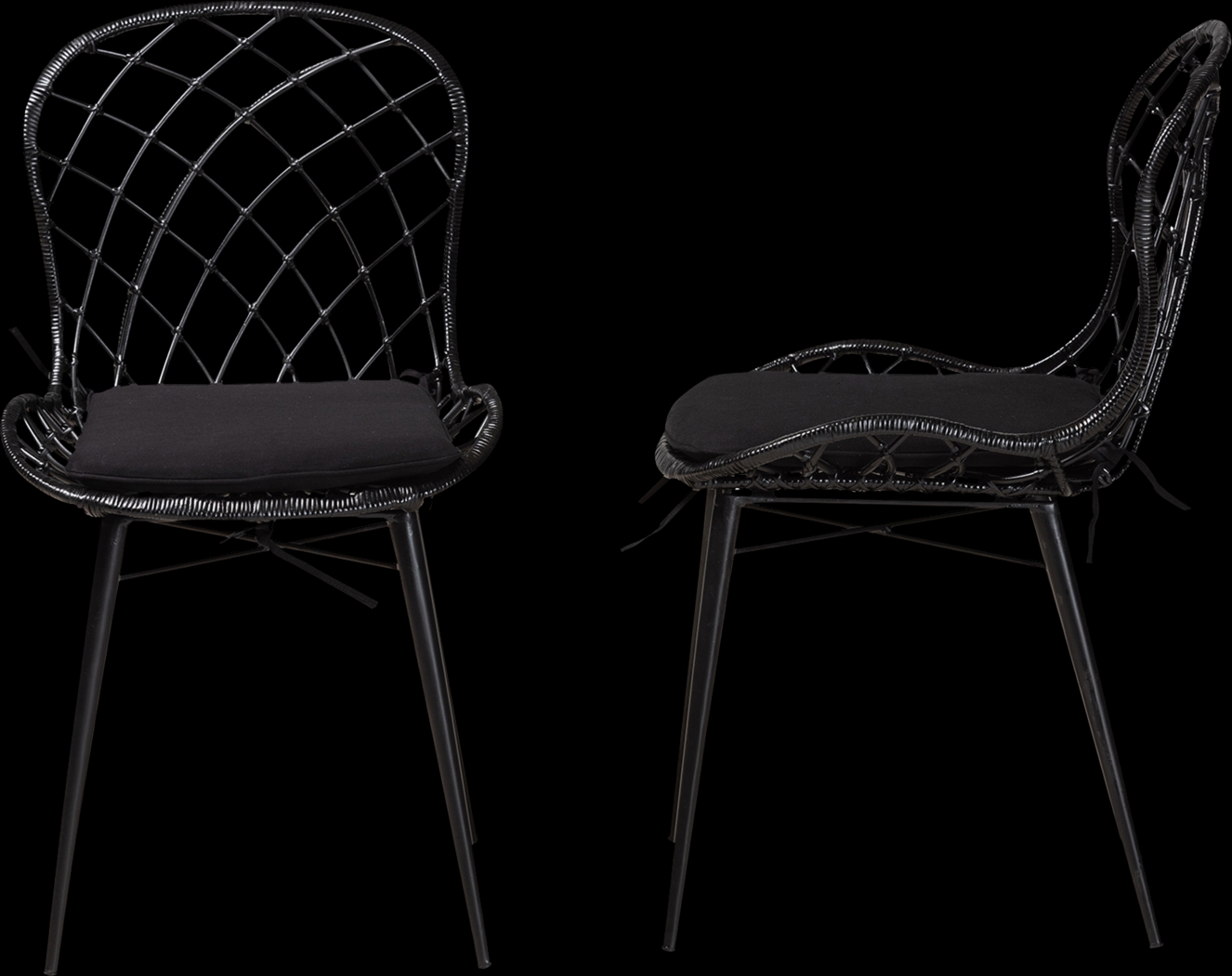Seconset Black Dining Chair, Set of 2 - Thumbnail - Image 4