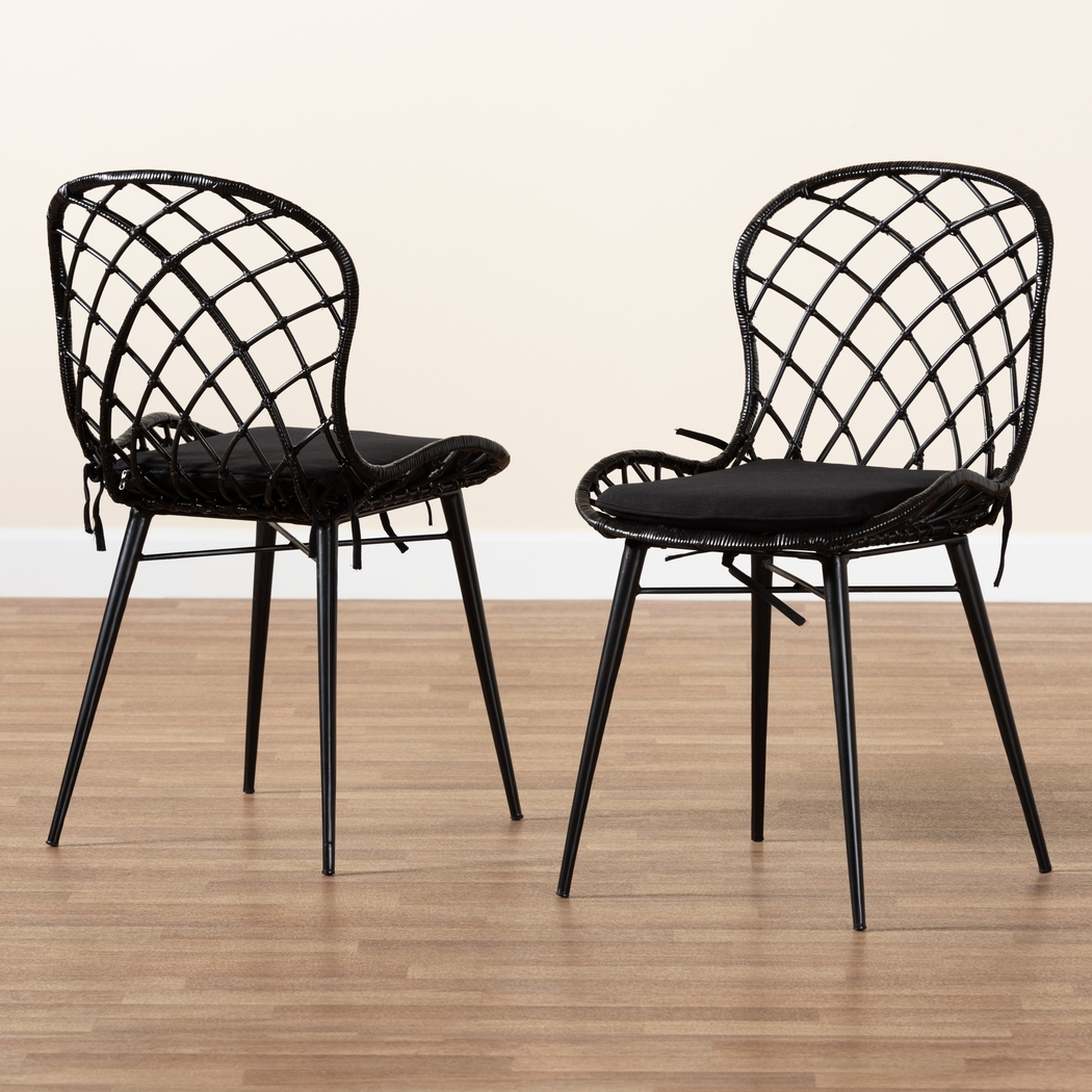 Seconset Black Dining Chair, Set of 2 - Thumbnail - Image 8