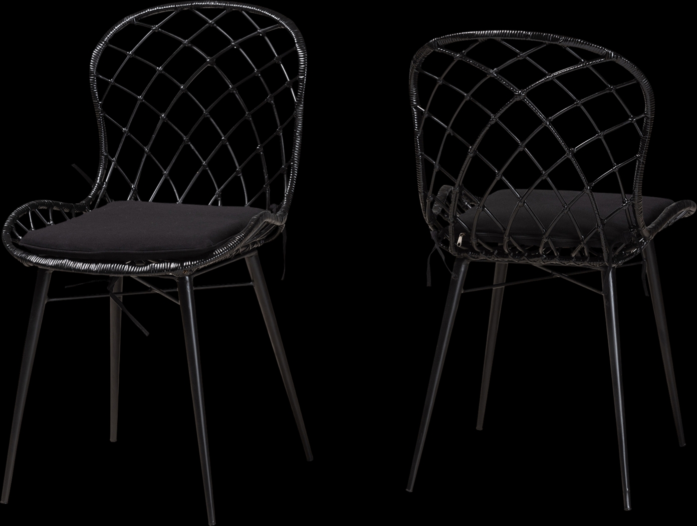 Seconset Black Dining Chair, Set of 2 - Thumbnail - Image 1