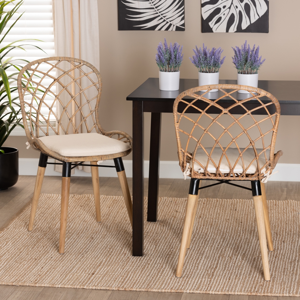 Seconset Natural Dining Chair, Set of 2 - Thumbnail - Image 2