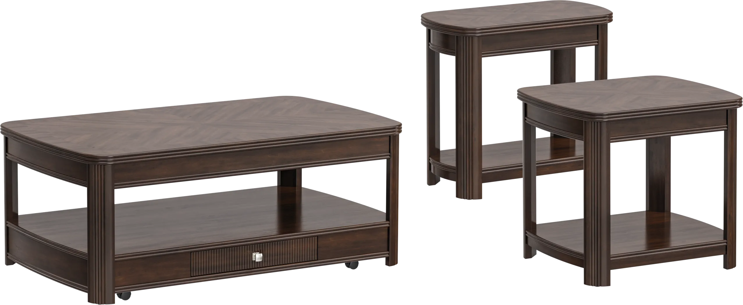 Sedalia Merlot 3 Pc Table Set - Thumbnail - Image 1