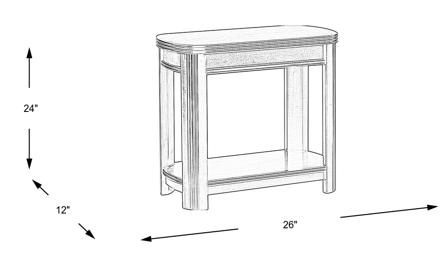 Dimension Image. Please refer to the Dimension Tab on this page for dimension details.