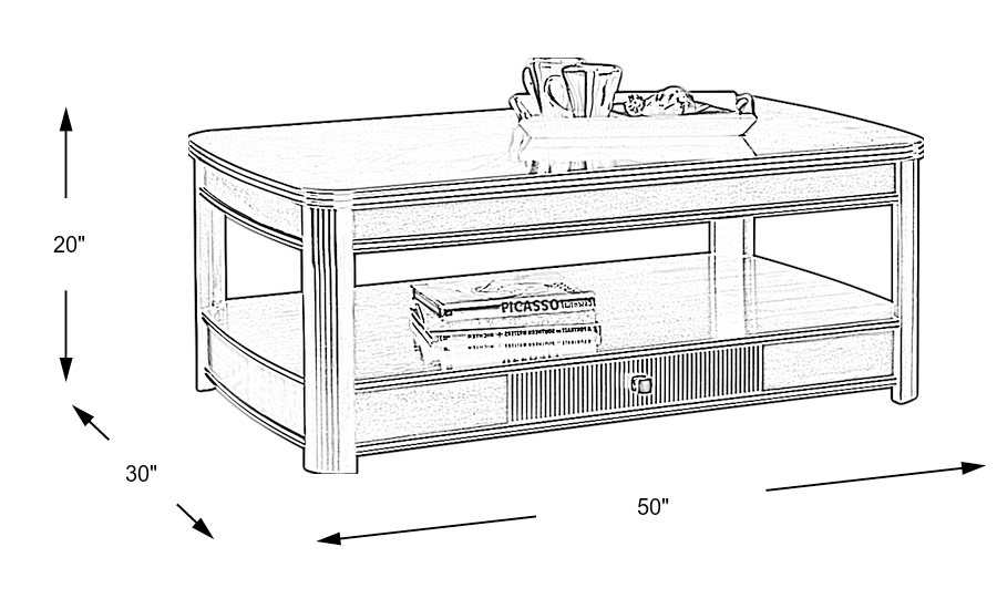 Dimension Image. Please refer to the Dimension Tab on this page for dimension details.