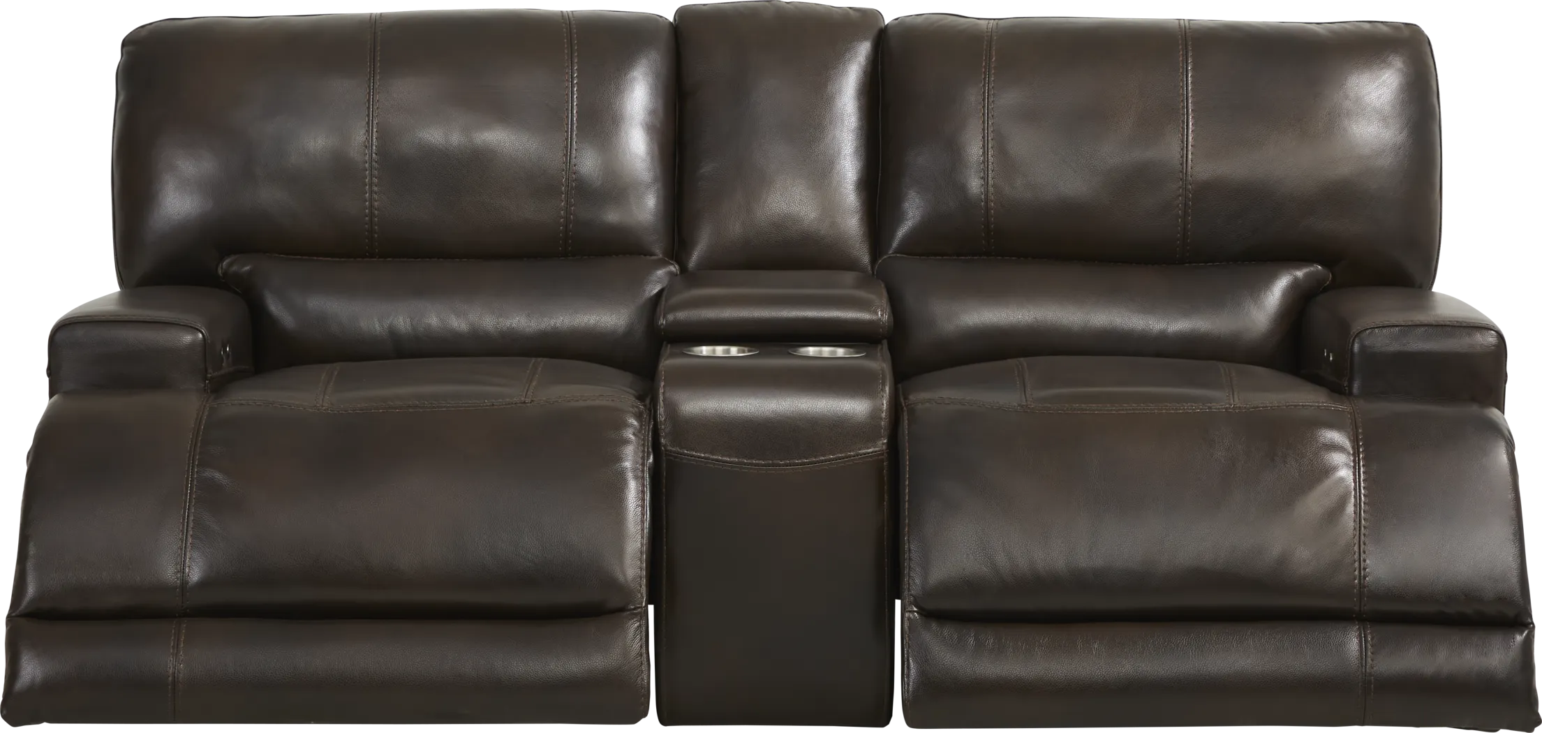 Sefara Chocolate Leather 8 Pc Power Reclining Living Room - Thumbnail - Image 4