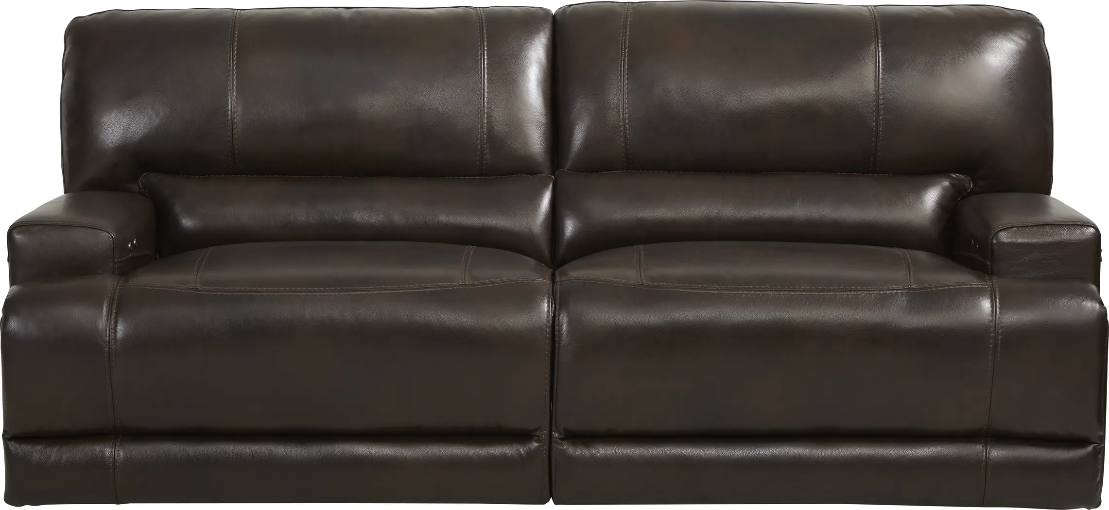 Sefara Chocolate Leather Power Reclining Sofa - Thumbnail - Image 1