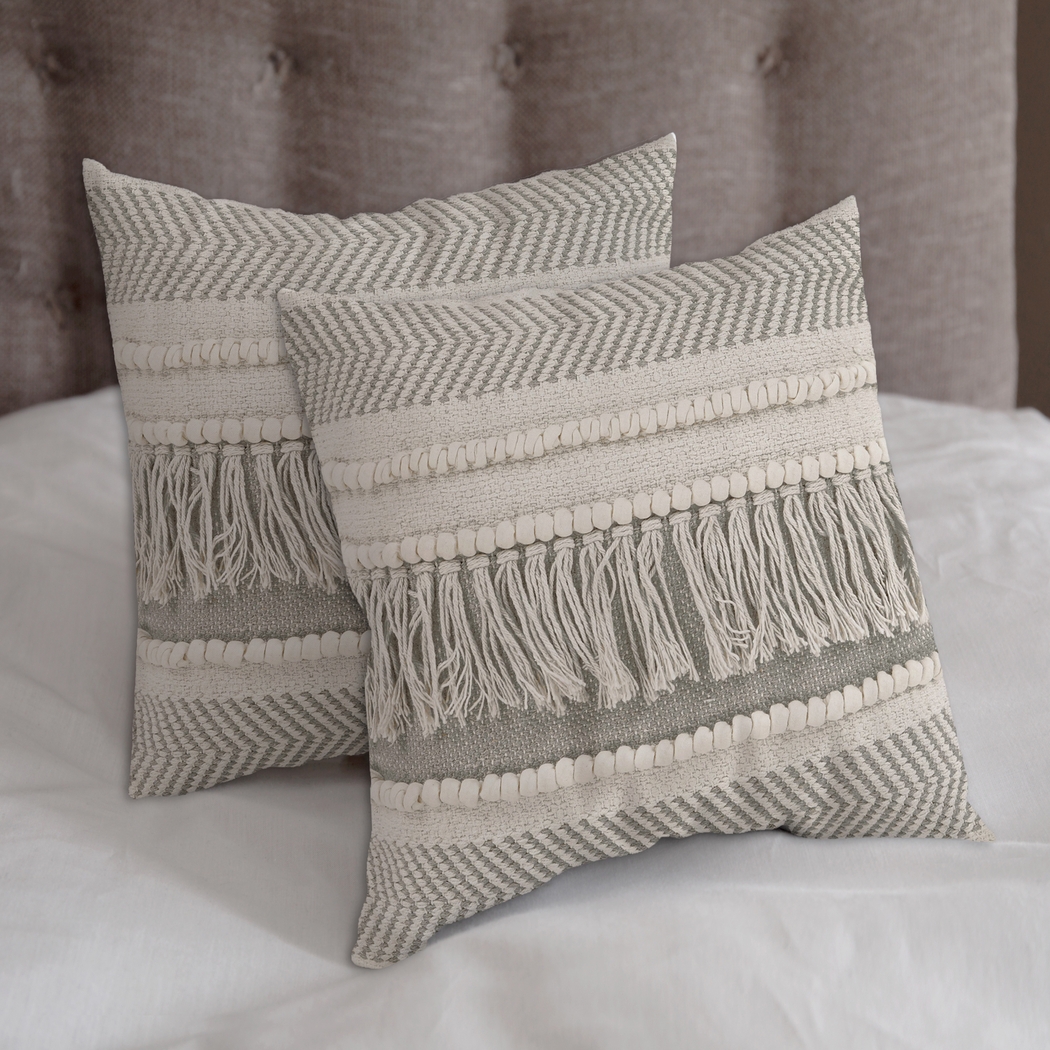 Sefora Beige Accent Pillow Set of 2 - Thumbnail - Image 2