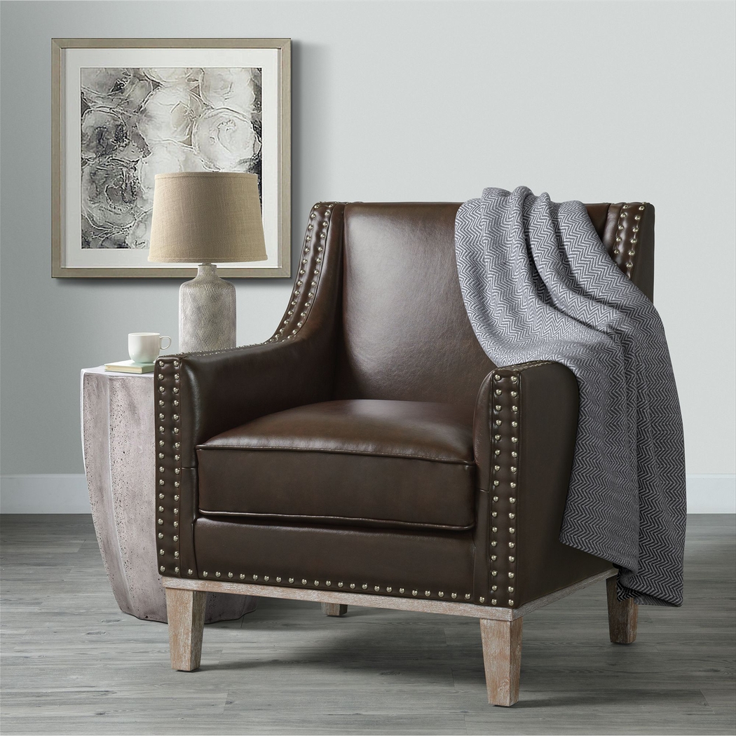 Seiner I Brown Accent Chair - Thumbnail - Image 2