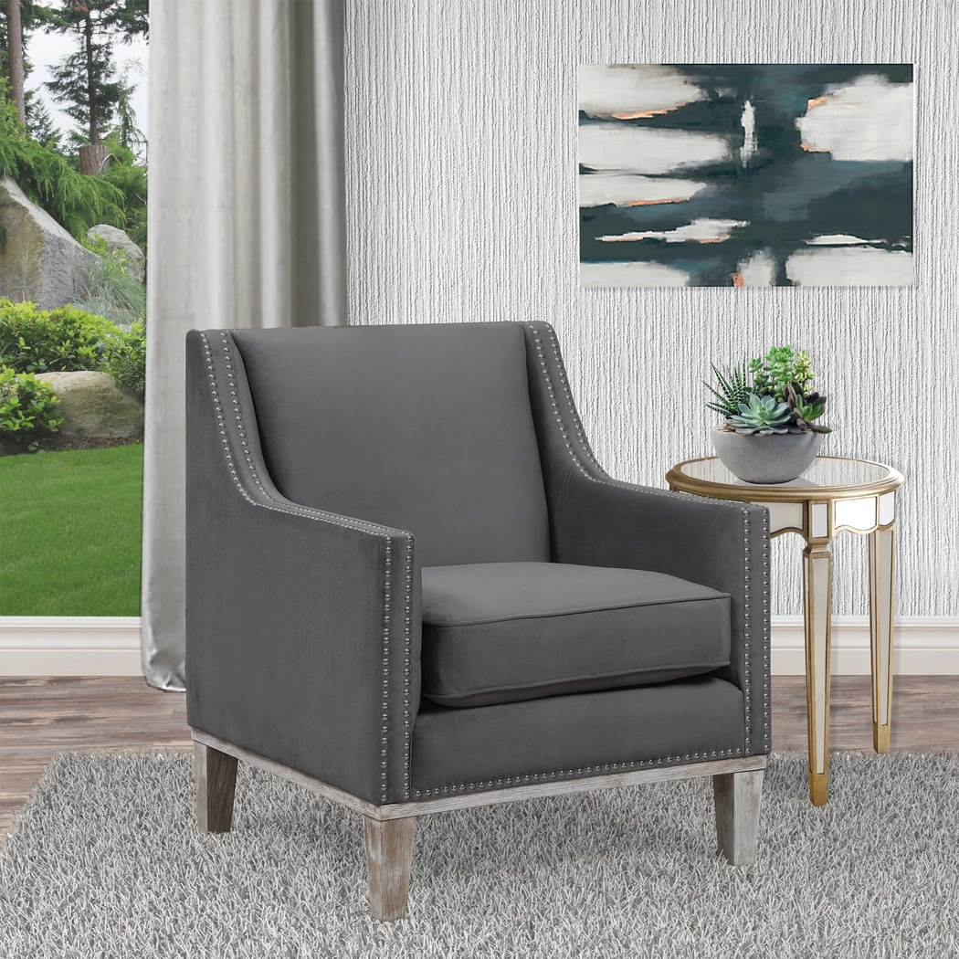Seiner II Charcoal Accent Chair - Thumbnail - Image 2