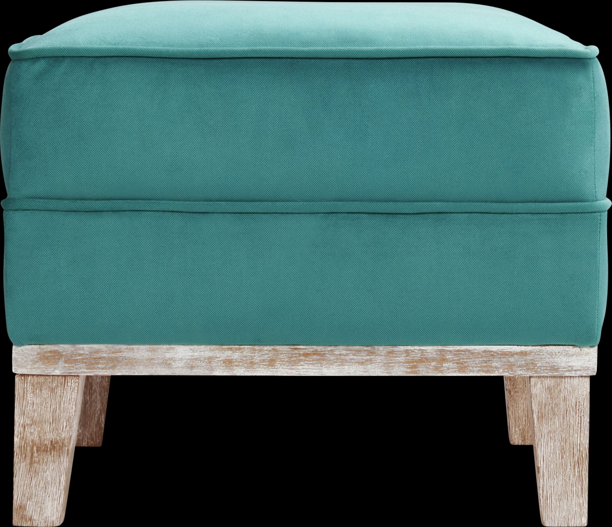 Seiner II Teal Ottoman - Thumbnail - Image 3