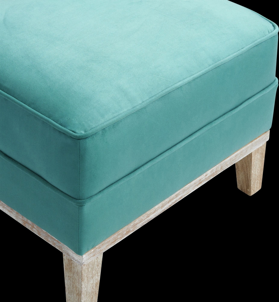 Seiner II Teal Ottoman - Thumbnail - Image 4
