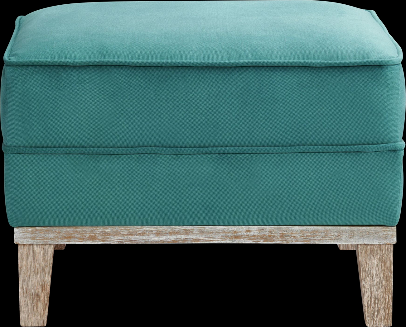 Seiner II Teal Ottoman - Thumbnail - Image 6