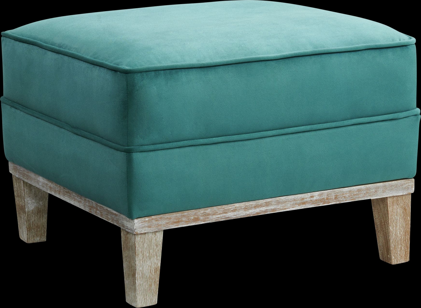 Seiner II Teal Ottoman - Thumbnail - Image 1