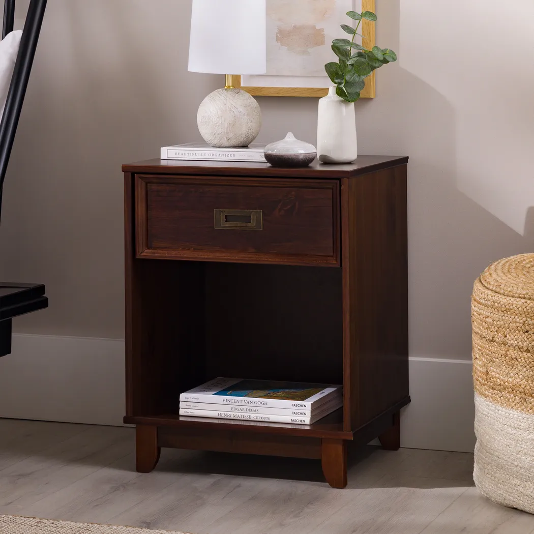 Seinfield Walnut Nightstand - Thumbnail - Image 2