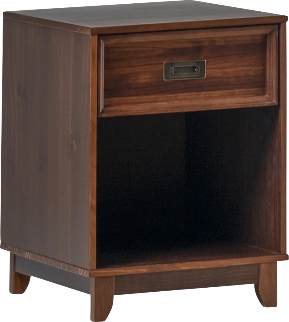 Seinfield Walnut Nightstand - Thumbnail - Image 1