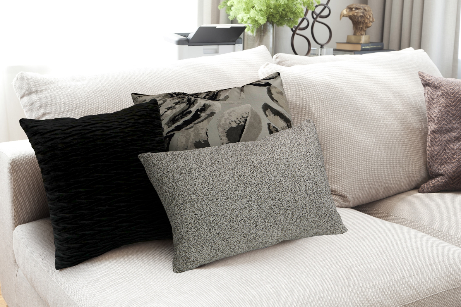 Sekirk Gray 3 Pc Throw Pillow Set - Thumbnail - Image 2