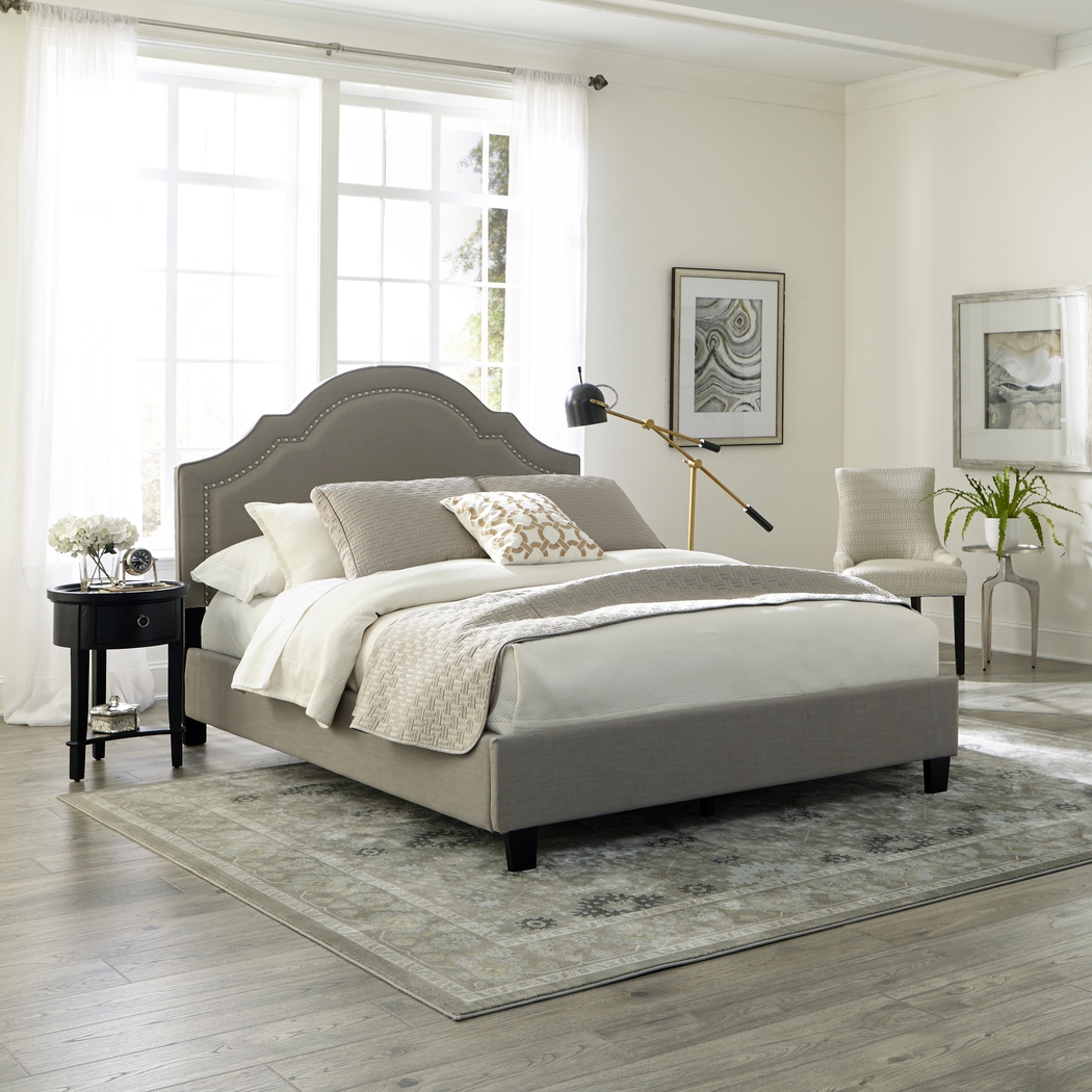 Seldalia Gray King Upholstered Headboard - Thumbnail - Image 2