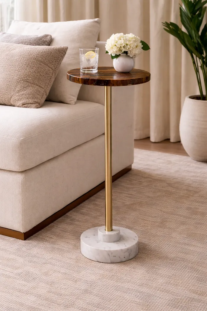 Seleis Brown/Gold Accent Table - Thumbnail - Image 2
