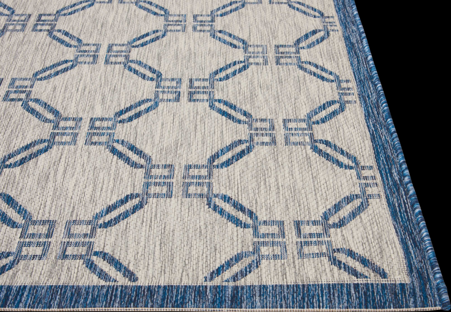 Selia Blue 5' x 7' Indoor/Outdoor Rug - Thumbnail - Image 4