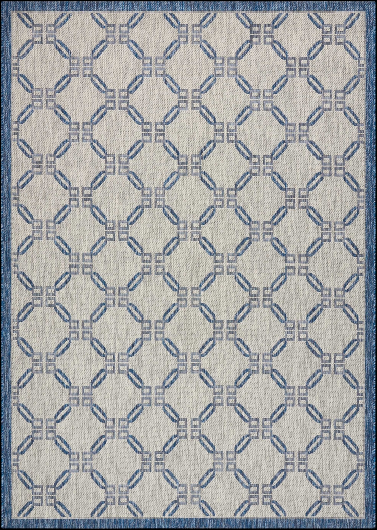 Selia Blue 5' x 7' Indoor/Outdoor Rug - Thumbnail - Image 1
