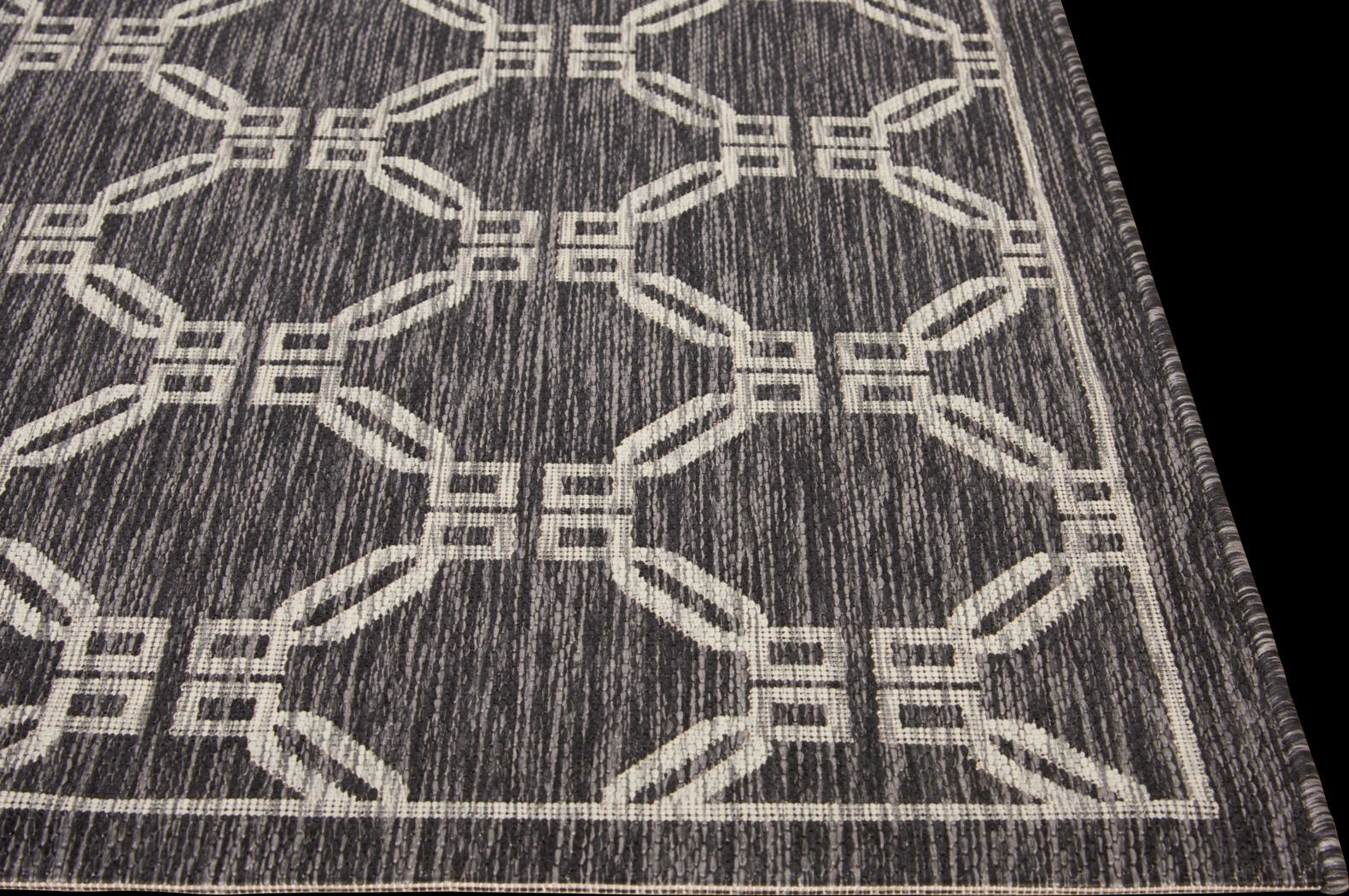 Selia Charcoal 5' x 7' Indoor/Outdoor Rug - Thumbnail - Image 3