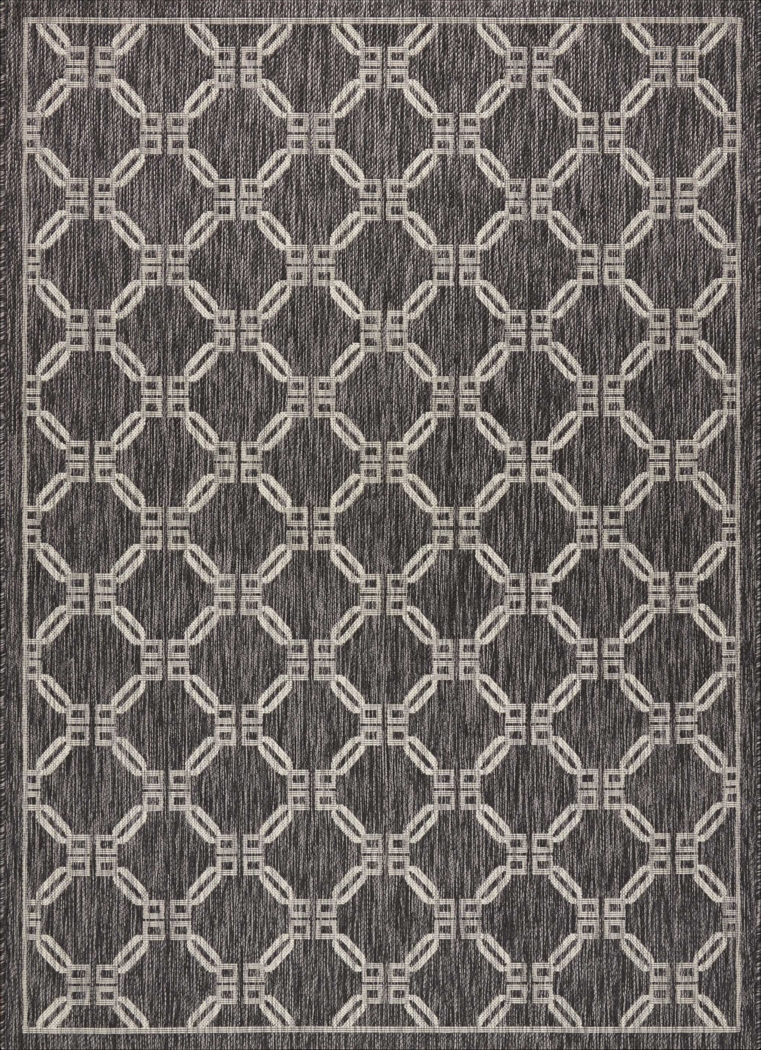 Selia Charcoal 5' x 7' Indoor/Outdoor Rug - Thumbnail - Image 1