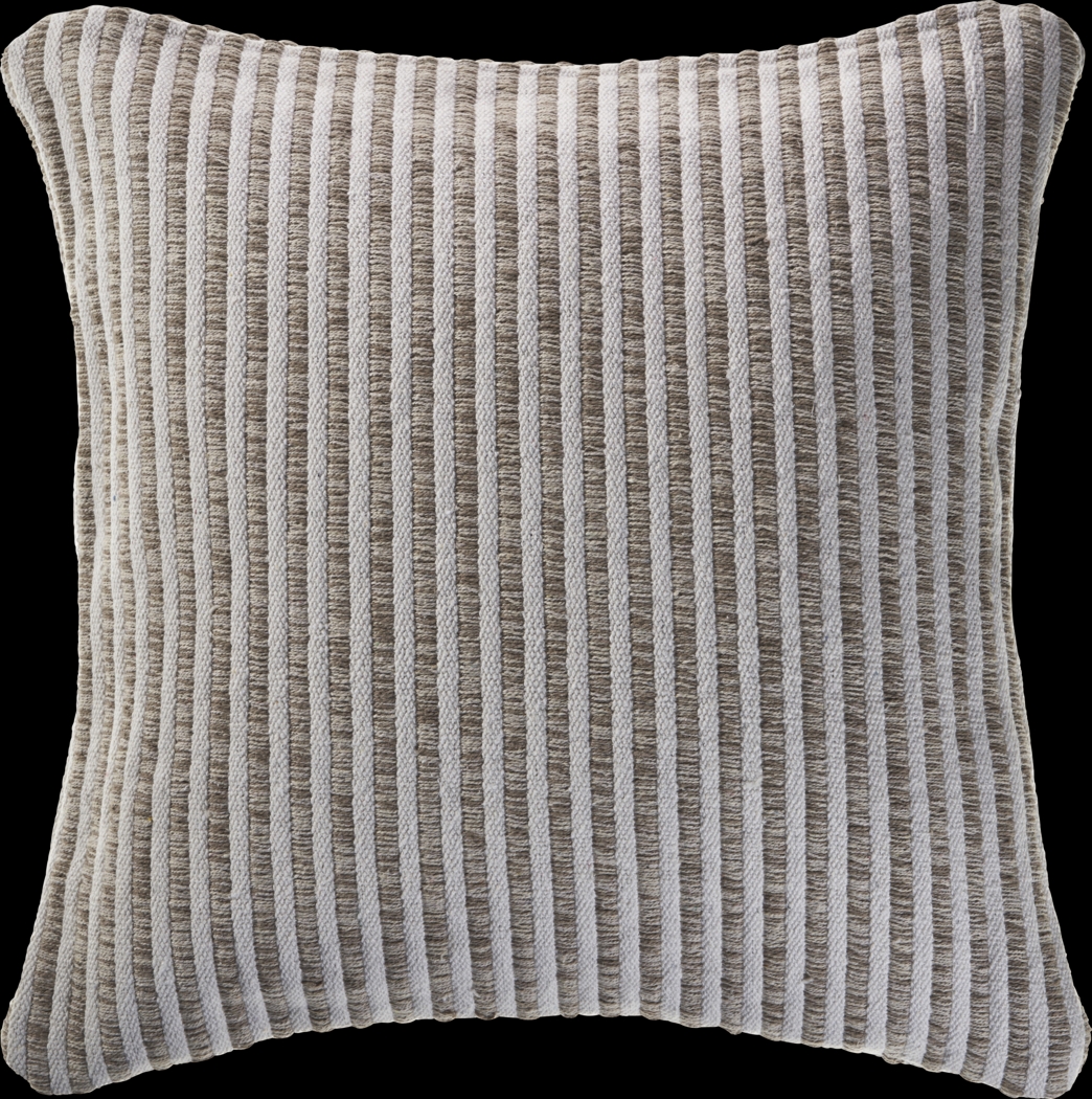 Amleto Taupe Throw Pillow - Thumbnail - Image 1