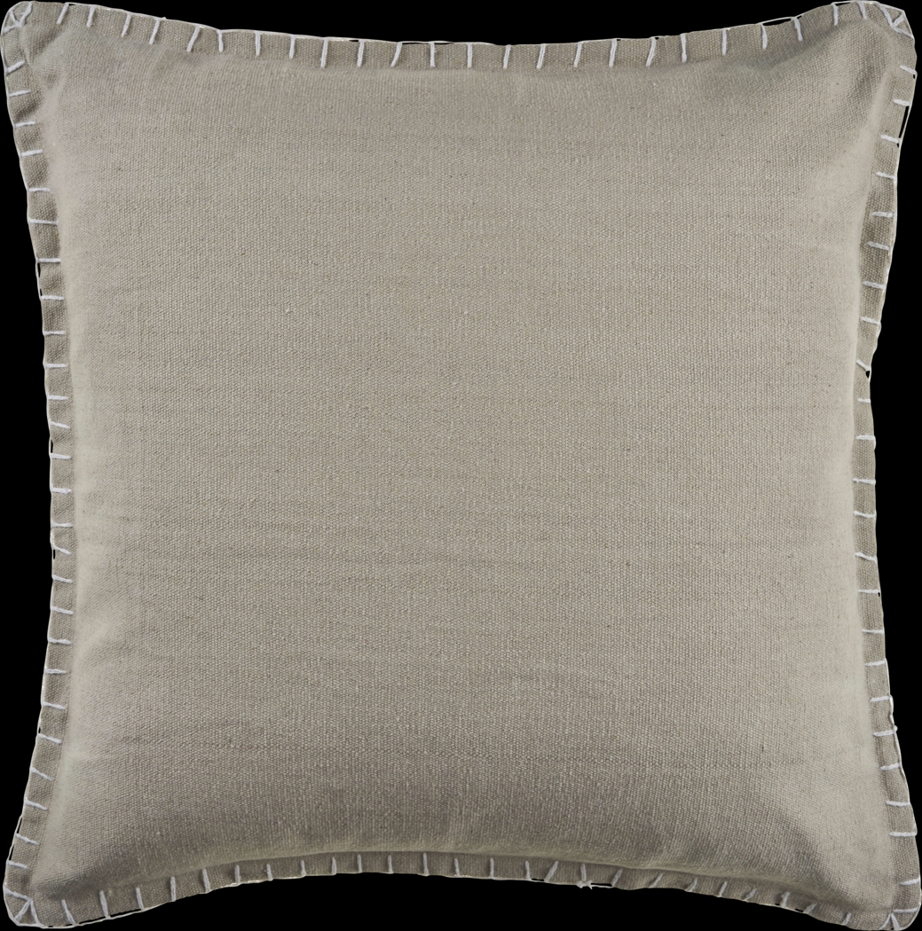 Burroy Beige Throw Pillow - Thumbnail - Image 1