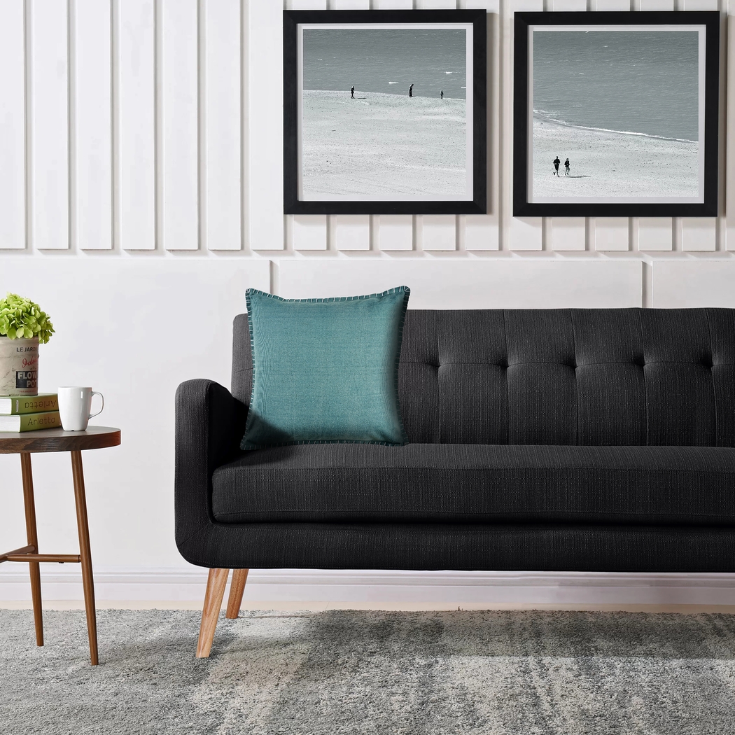 Burroy Teal Throw Pillow - Thumbnail - Image 3